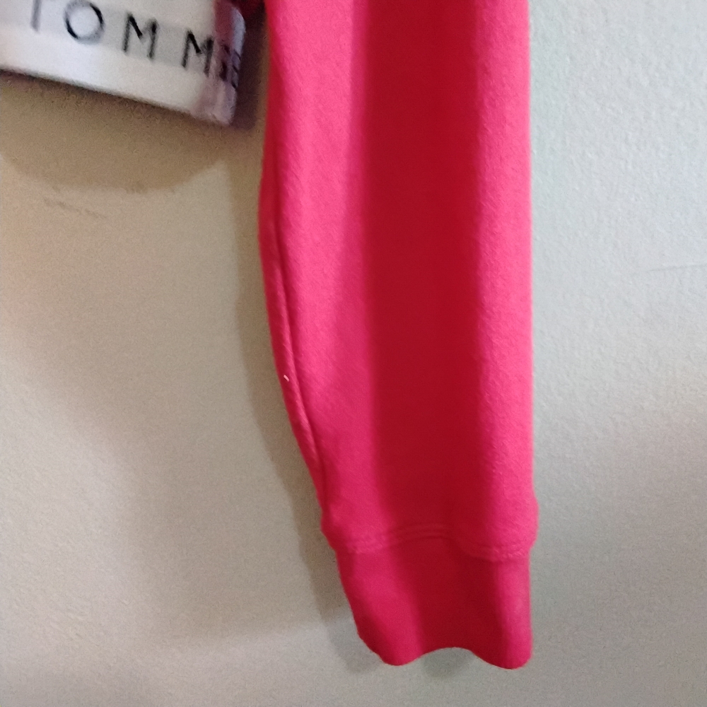 Vintage Tommy Hilfiger Red Cropped V-Neck French Terry Long Sleeve – Medium EUC - Picture 8 of 16